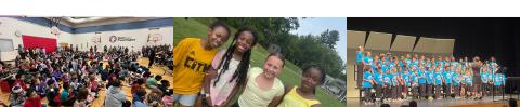 Assorted Longfellow Elementary students in and outside the school.